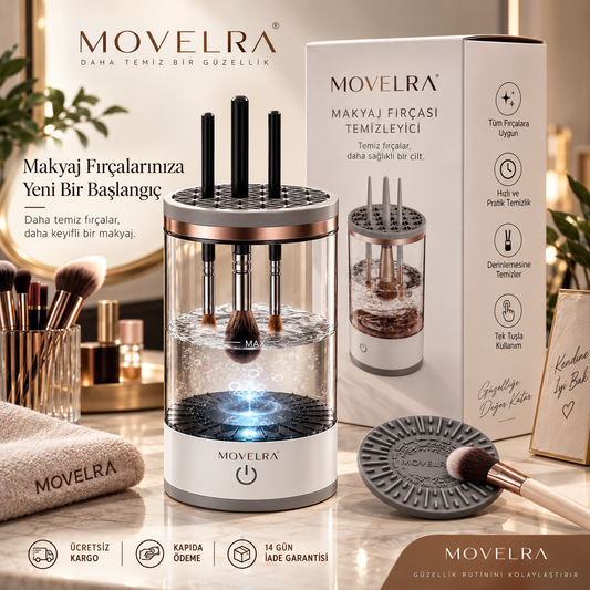 Movelra Profesyonel Makyaj Fırçası Temizleme Cihazı